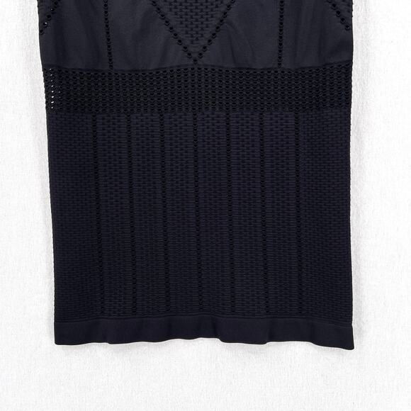 ATHLETA DEREK LAM Soho Seamless Muscle Tank Womens Small Black Perforated Knit - Picture 6 of 11